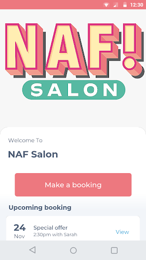 Android application NAF Salon screenshort