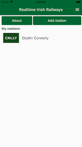 Android application Realtime Irish Railways screenshort