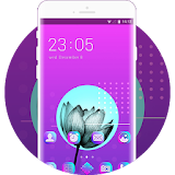Purple Lotus Flower Theme Free For Android icon
