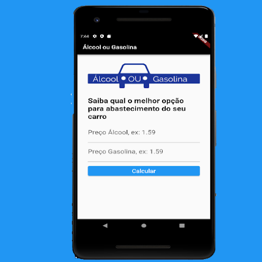 Android application Álcool e Gasolina screenshort