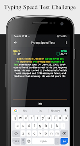 Treine digitação no celular com o Typing Speed Test