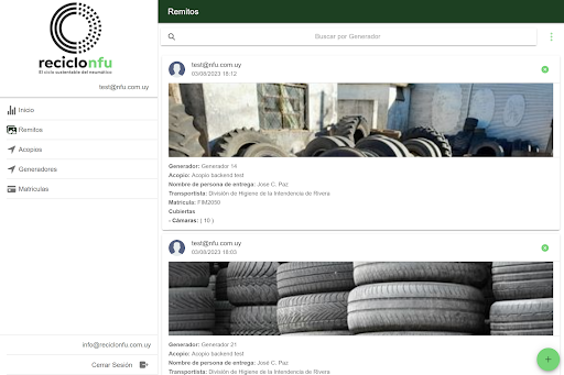 Reciclo NFU - Remitos Screen 3