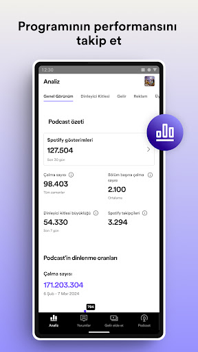 Spotify for Podcasters ekran görüntüsü
