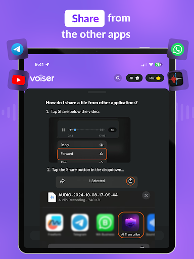 Screenshot of AI Transcriber: Speech to Text