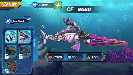 Mecha Shark MOD APK: Sea Monster (High ATK/Unlimited HP) 5