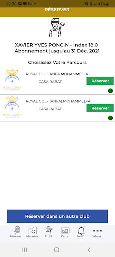 RGAM Golfs Résa Abonnés Screen 3