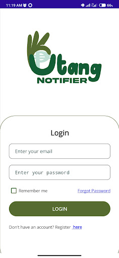 Android application Utang Notifier screenshort