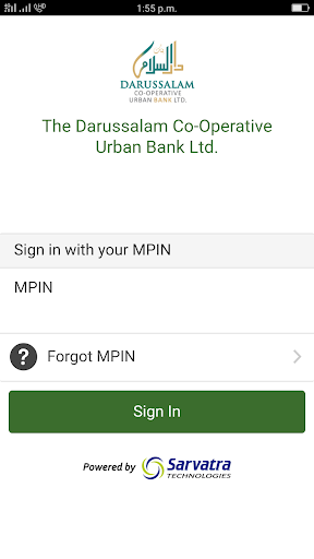 Darussalam Bank Mobile App Screen 2
