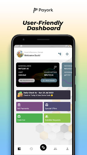 Android application Payork screenshort