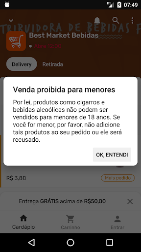 Android application Best Market Bebidas screenshort
