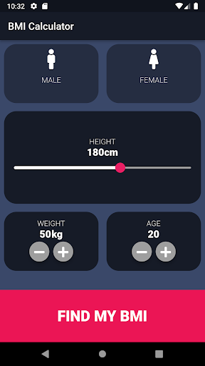 BMI Calculator Screen 3
