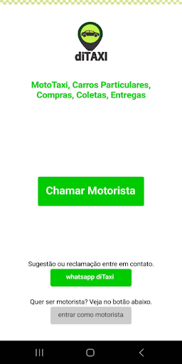 Android application diTaxi screenshort