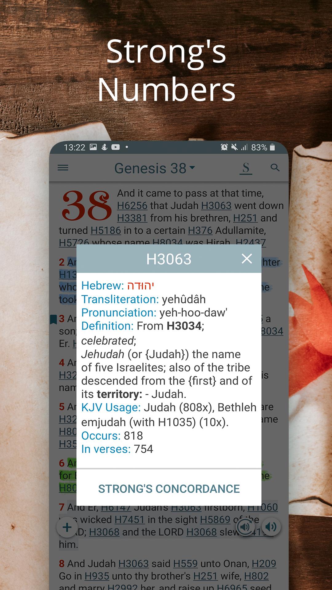 Android application Bible Concordance & Strongs Offline screenshort