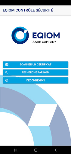 Android application EQIOM Contrôle Sécurité screenshort