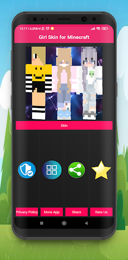 Android application Girl Skins for Minecraft screenshort