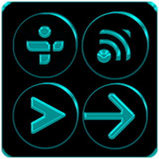Black and Cyan Icon Pack apk