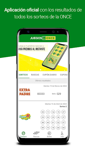 Android application JuegosONCE: sorteos de la ONCE screenshort