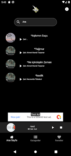 Android application Necmettin Türkekul'dan Şiirler screenshort