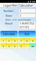 screenshot of Logarithm Calculator Pro