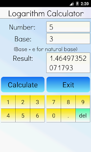 Logarithm Calculator Pro Screenshot