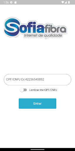 Android application Sofia Fibra screenshort