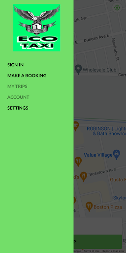Android application Penticton Eco Taxi screenshort