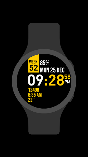 Android application Week Watch Face screenshort