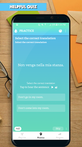 Screenshot of Italian Sentence Master 2