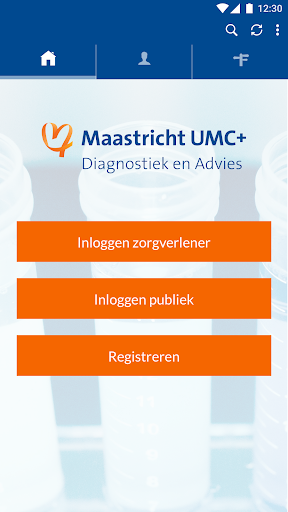 Android application MUMC+ LAB screenshort
