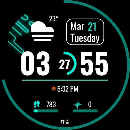 Screenshot of Minimalist Marvel Watch Face