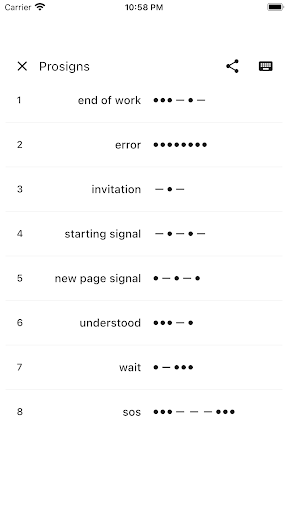 MoCo - Morse Code Translator Screen 3