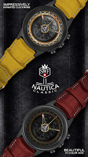 Android application SWF Nautica Analog Watch Face screenshort