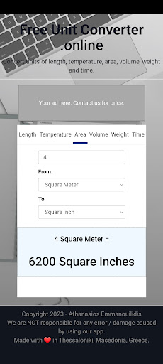 Unit Converter .Online Screen 2