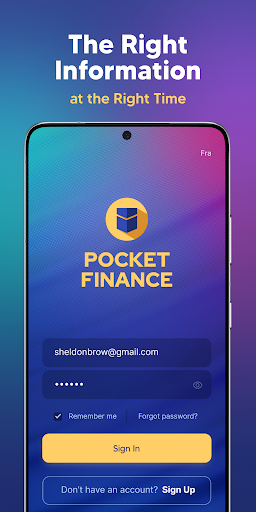 Android application Pocket Finance Mobile screenshort