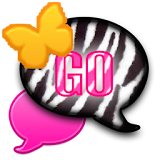GO SMS - Butterfly Zebra Sky icon