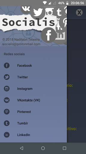 Android application Socialis screenshort