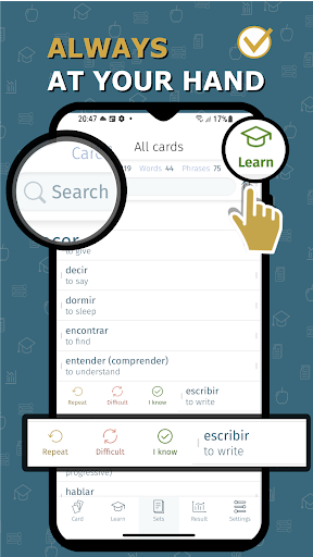 Screenshot of Flashcard maker vocab notebook