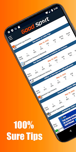 Android application Goodsport Prediction screenshort