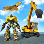 Cover Image of Download Mechanical Excavator Robot: Flying Transforme 1.0 APK