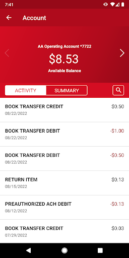 CIBC US Mobile Banking Screen 2