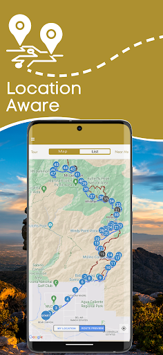 Screenshot of Mount Lemmon Audio Tour Guide