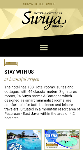 Android application Surya Hotel Cottages Prigen screenshort