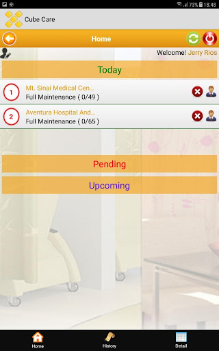 Android application CubeCare screenshort