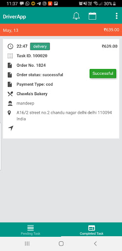 Chaafo Delivery Partner App Screen 3