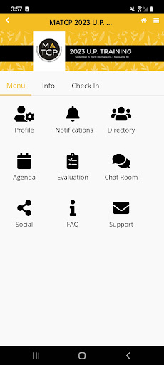 Android application MATCP Events screenshort