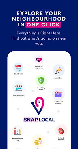 Android application SnapLocal screenshort