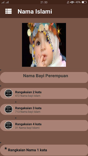 Nama Bayi Islami Lengkap Screen 3