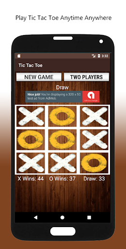 Android application Tic Tac Toe screenshort