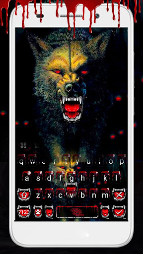 Android application Scary Bloody Wolf Keyboard The screenshort