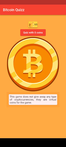 Android application Bitcoin Quiz screenshort